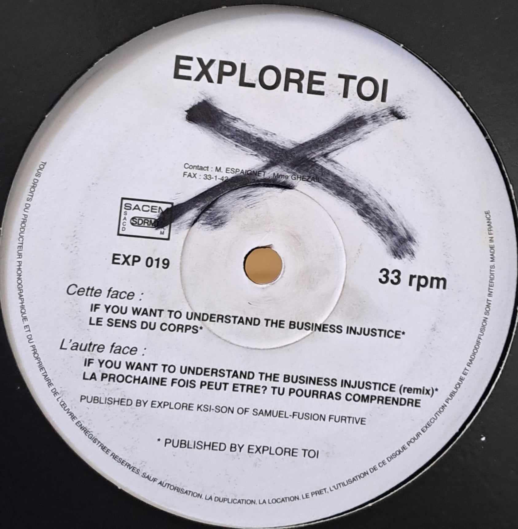 Explore Toi 19 - vinyle hardcore
